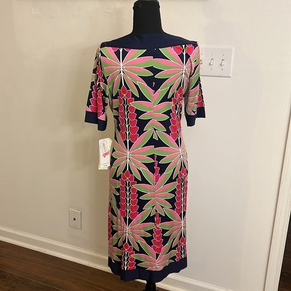 NWT Peter Nygard Designer 100% Silk Dress, Sz. Medium. - Picture 5 of 12
